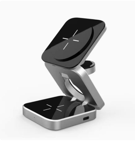 3 In 1 Foldable Wireless Charger Station Magnetic Wireless Charging For Multiple Devices